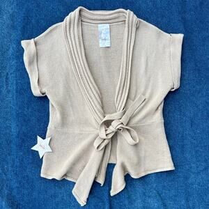 y2k extra touch belted sweater vest